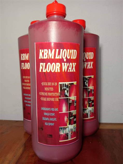 KBM LIQUID FLOOR WAX( with free sponge) .